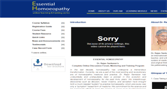 Desktop Screenshot of essentialhomoeopathy.com