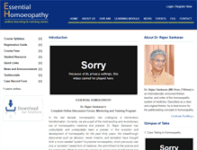 Tablet Screenshot of essentialhomoeopathy.com